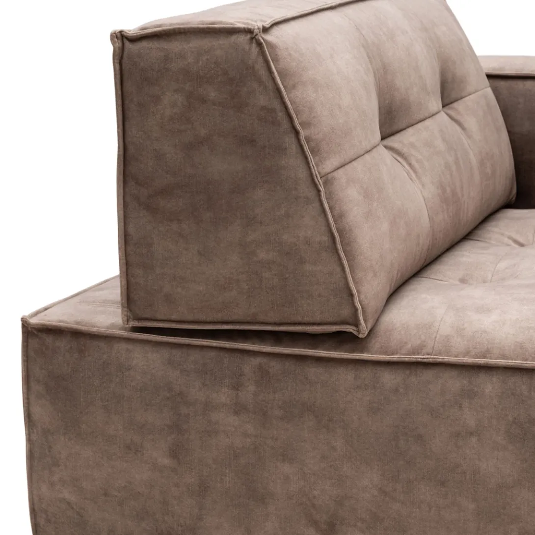 Brandon Corner Arm R Vel CafeLatte