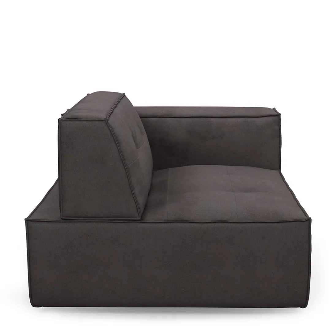 Brandon Corner Arm Right, scottish suede, noir