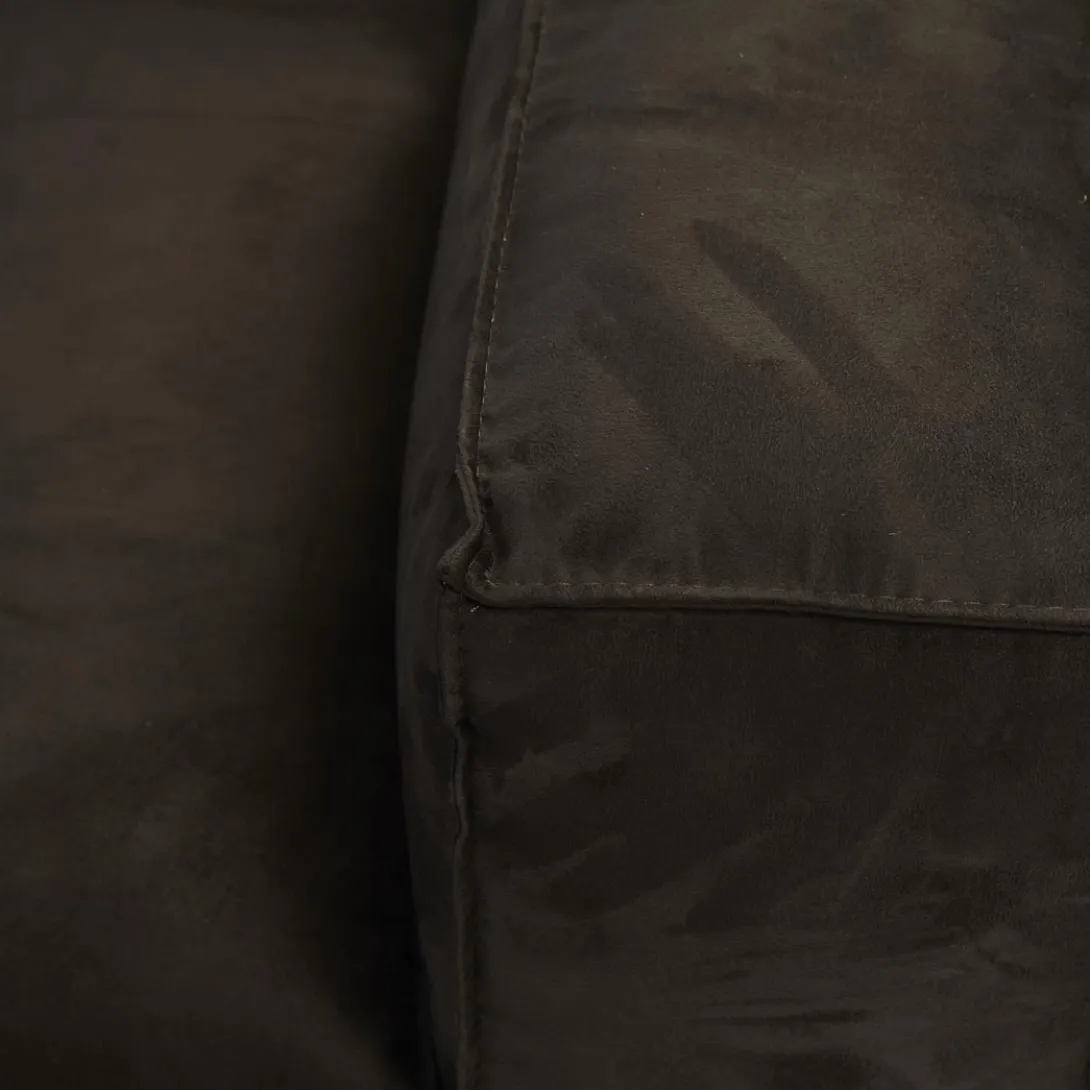 Brandon Corner Arm Right, scottish suede, noir