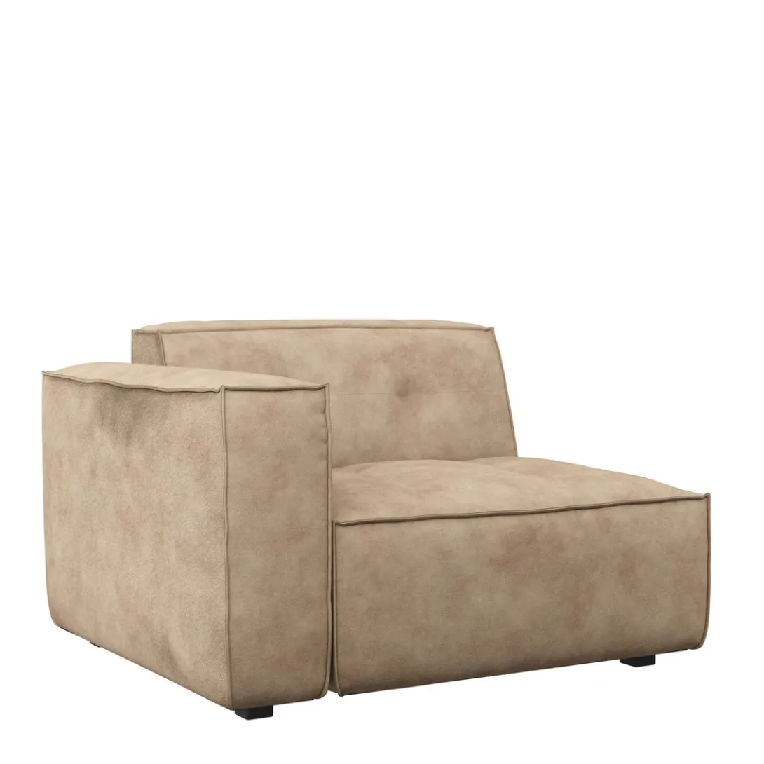 Brandon Corner Arm Left, velvet, golden beige