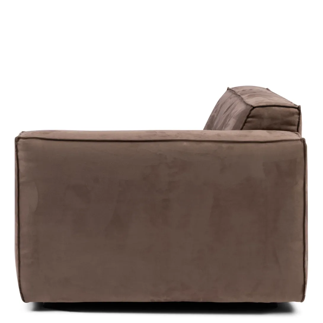 Brandon Corner Arm Right, scottish suede, liver