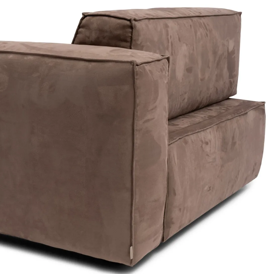 Brandon Corner Arm Right, scottish suede, liver