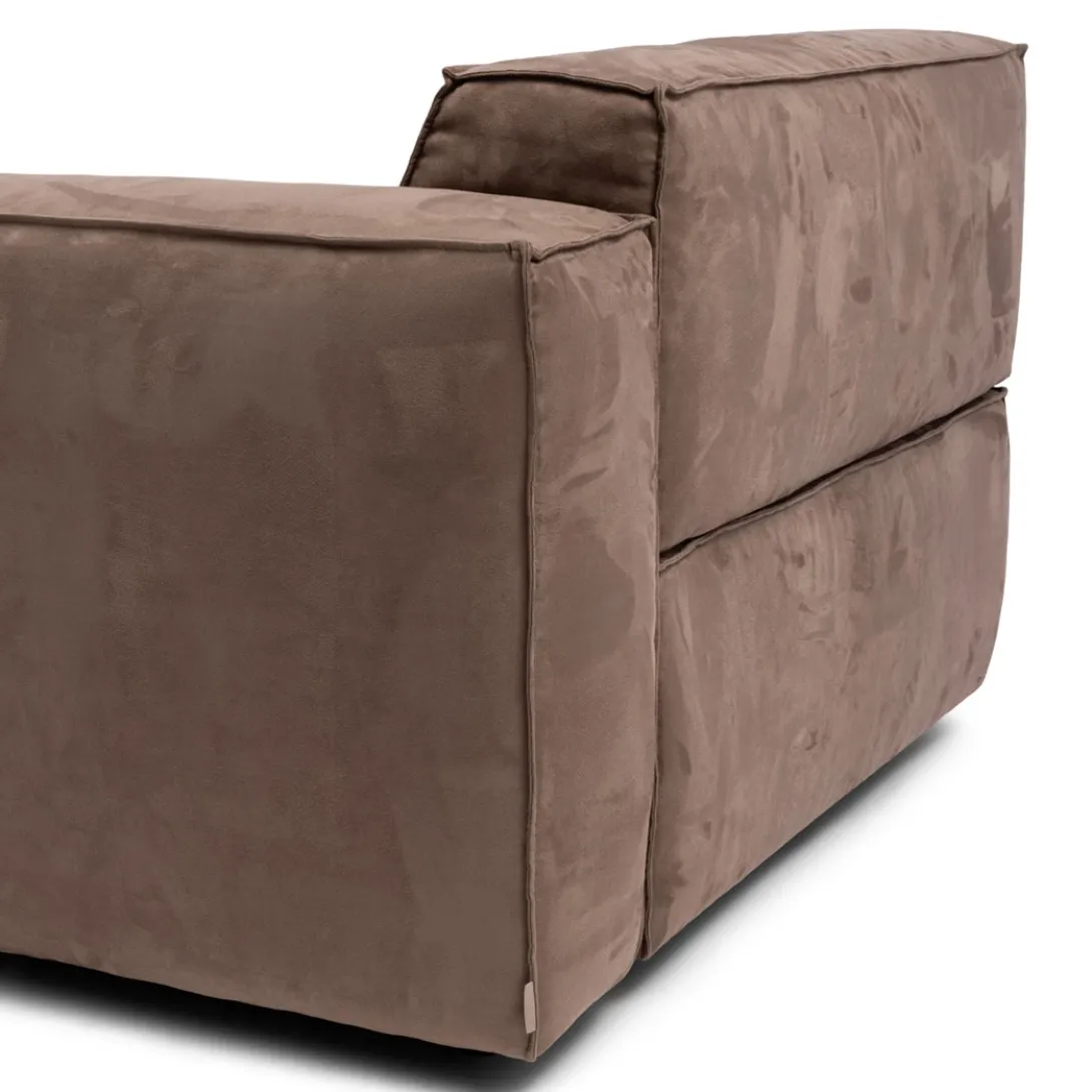 Brandon Corner Arm Right, scottish suede, liver