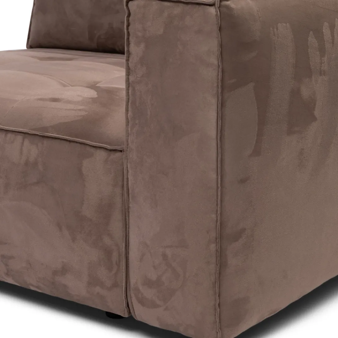 Brandon Corner Arm Right, scottish suede, liver