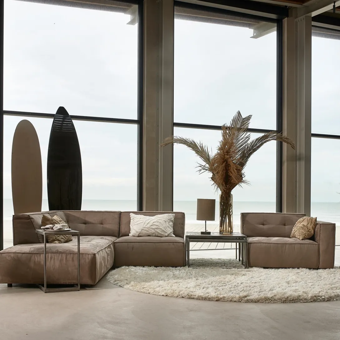 Brandon Corner Arm Right, scottish suede, liver