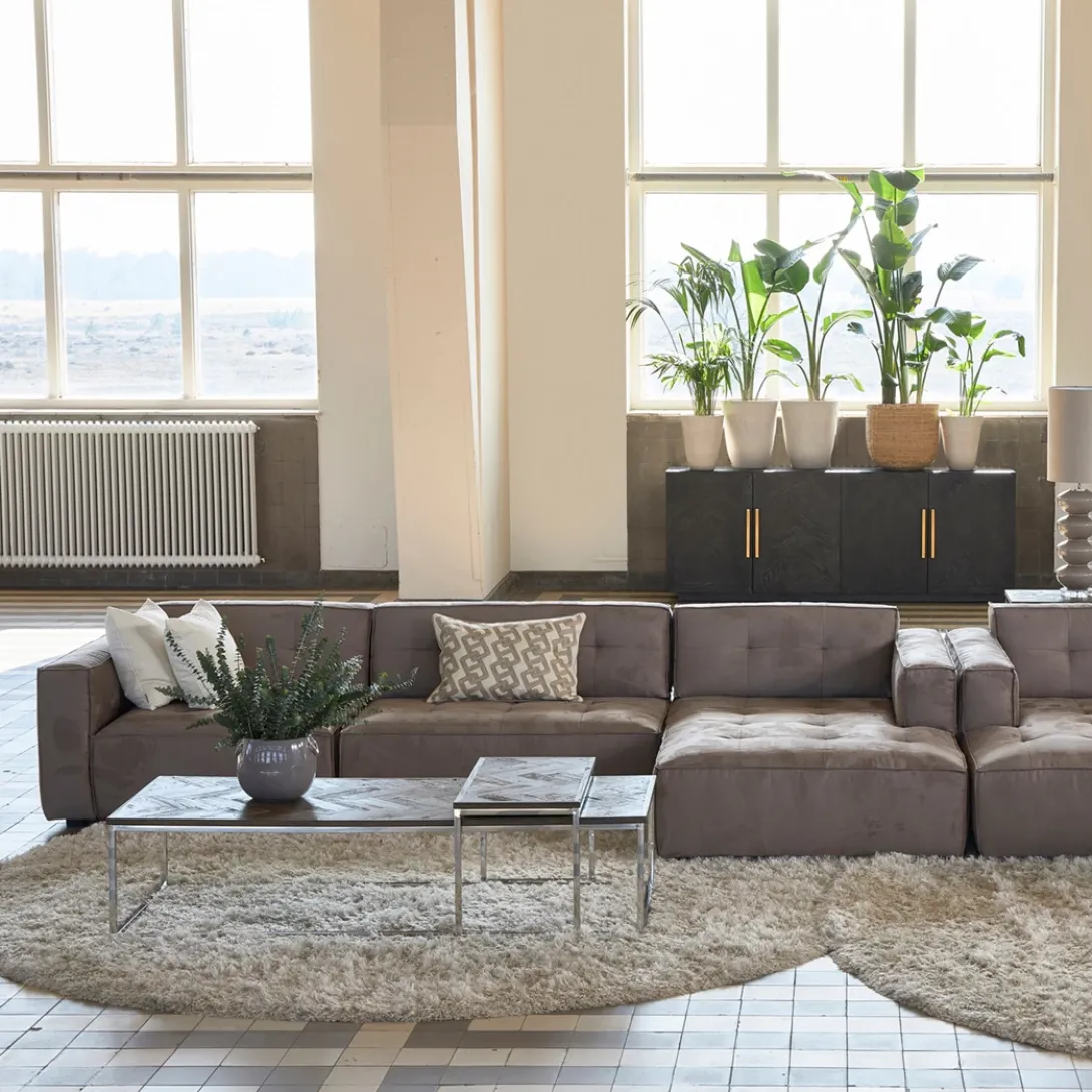 Brandon Corner Arm Left, scottish suede, liver