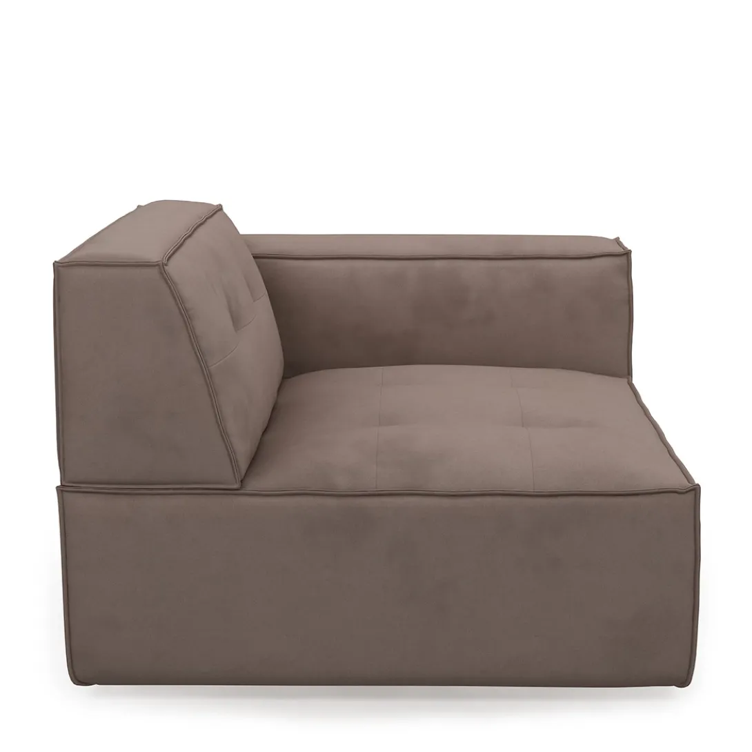 Brandon Corner Arm Right, scottish suede, brown sugar