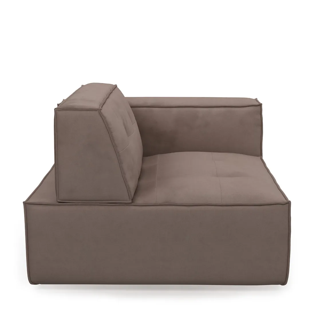 Brandon Corner Arm Right, scottish suede, brown sugar