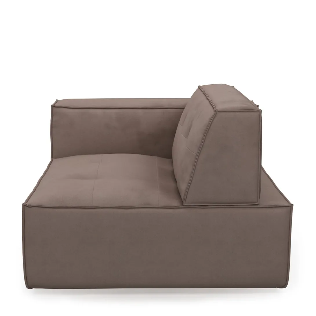 Brandon Corner Arm Left, scottish suede, brown sugar