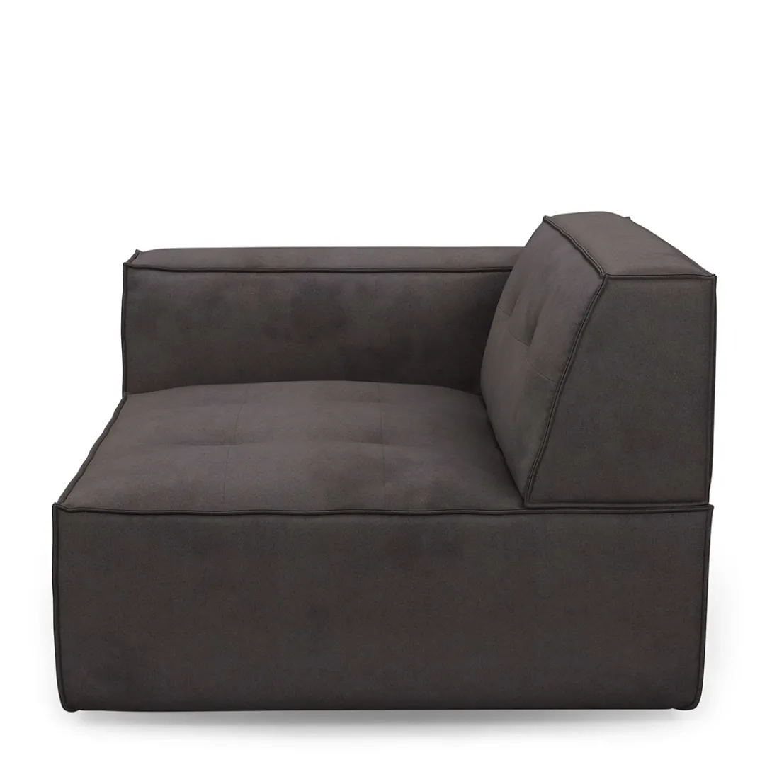 Brandon Corner Arm Left, scottish suede, noir