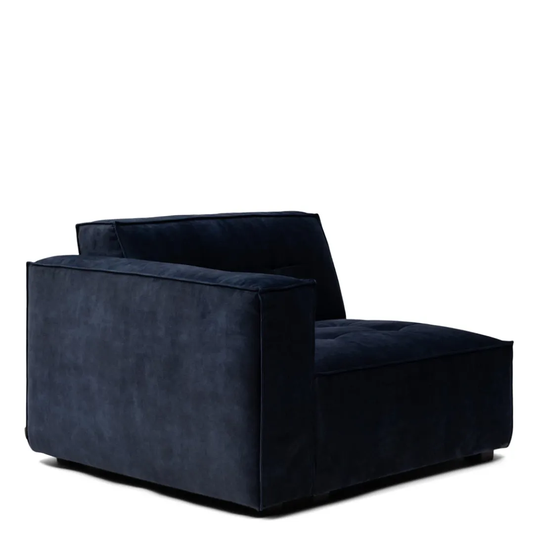 Brandon Corner Arm Left, velvet, estate blue