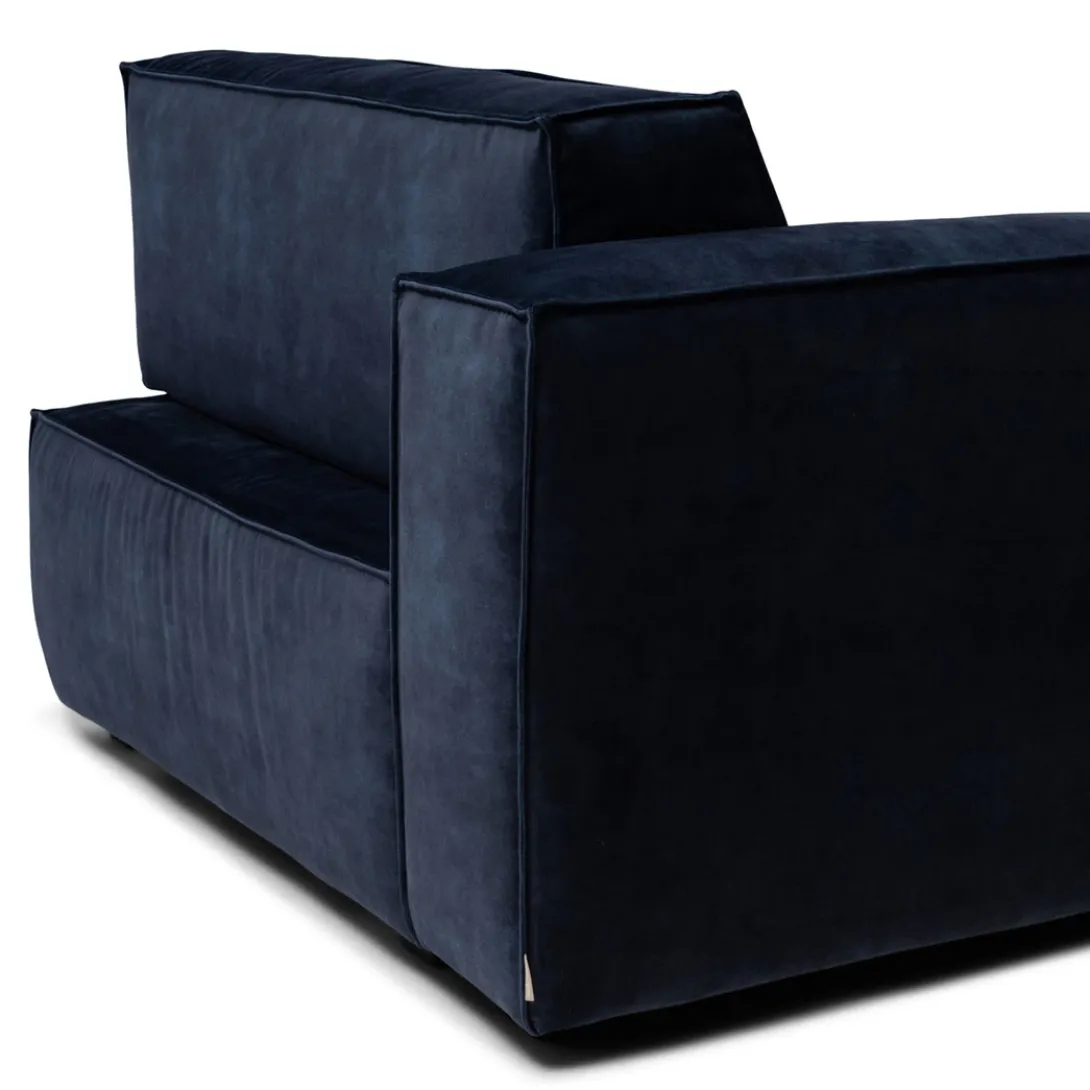 Brandon Corner Arm Left, velvet, estate blue