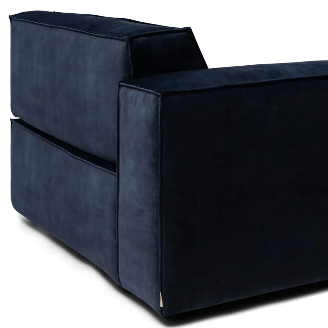 Brandon Corner Arm Left, velvet, estate blue