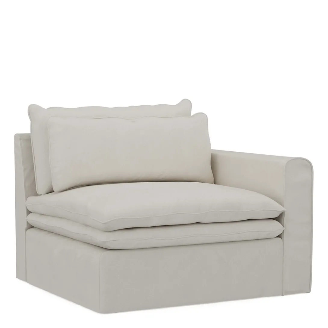 Continental Corner Right, oxford weave, alaskan white