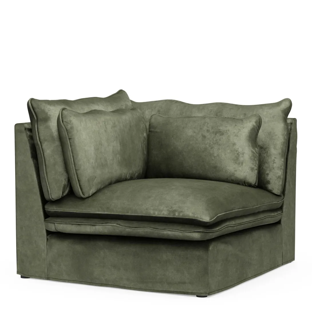 Continental Corner, velvet, ivy