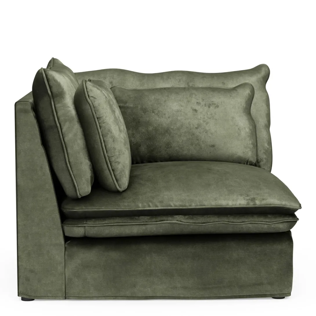 Continental Corner, velvet, ivy