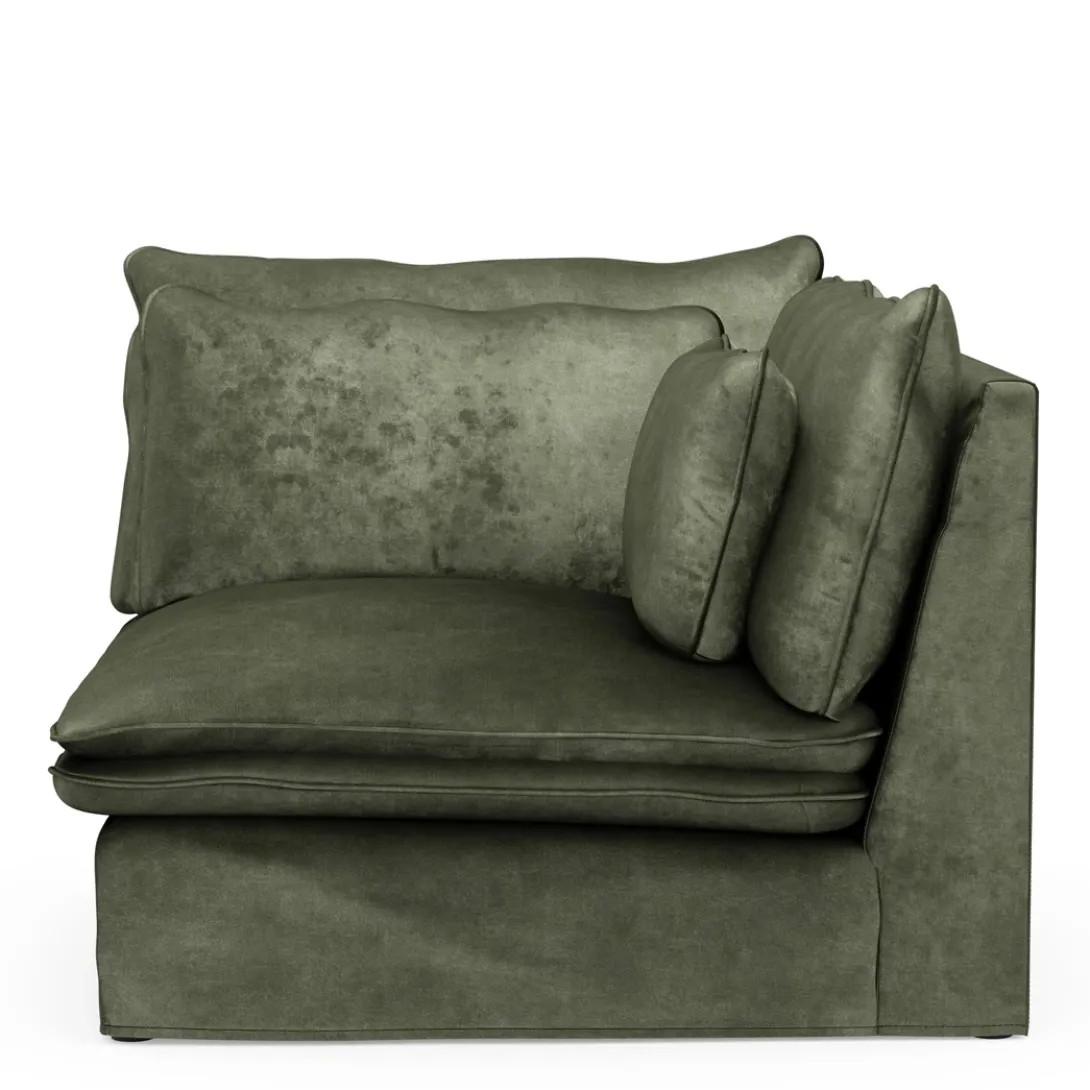 Continental Corner, velvet, ivy