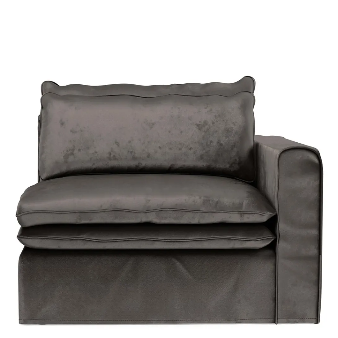 Continental Corner Right, velvet, grimaldi grey