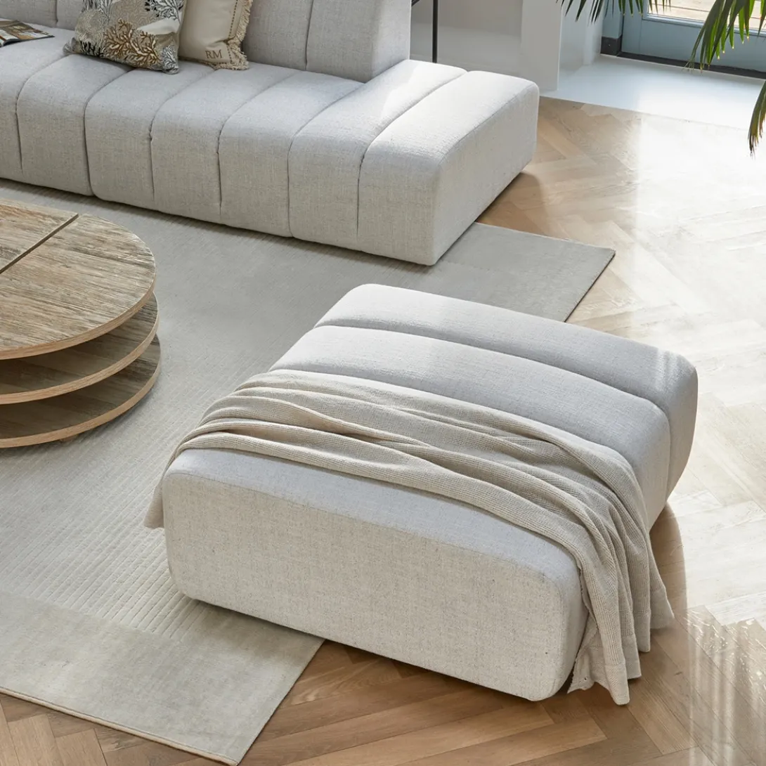 Dazzle Footstool Antique White