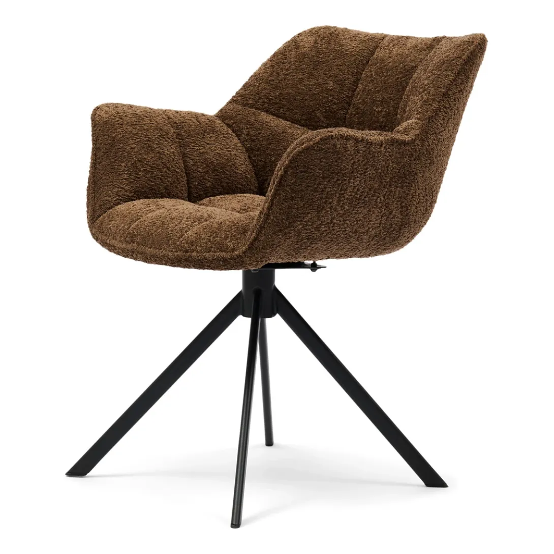Draaibare eetkamerstoel Carnaby, Umber Brown