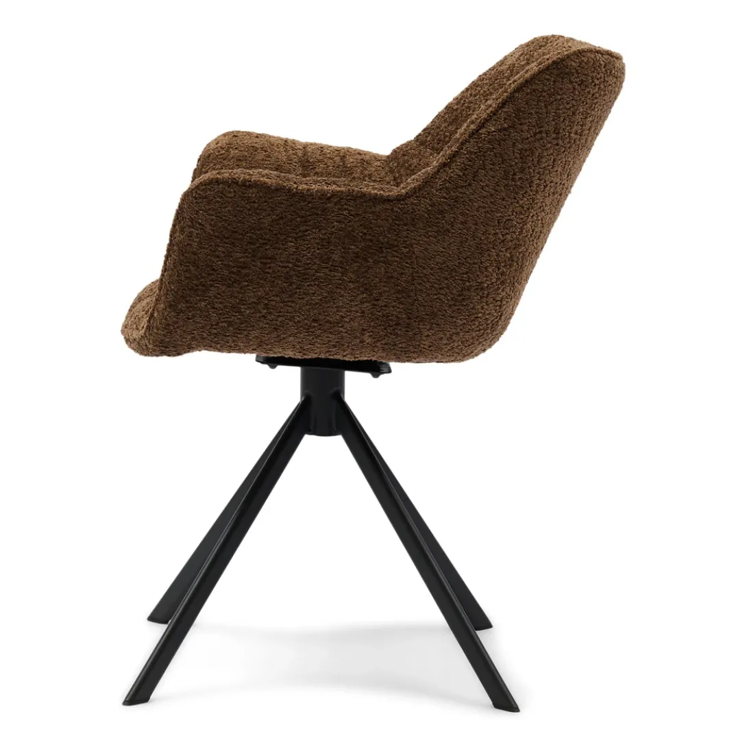Draaibare eetkamerstoel Carnaby, Umber Brown