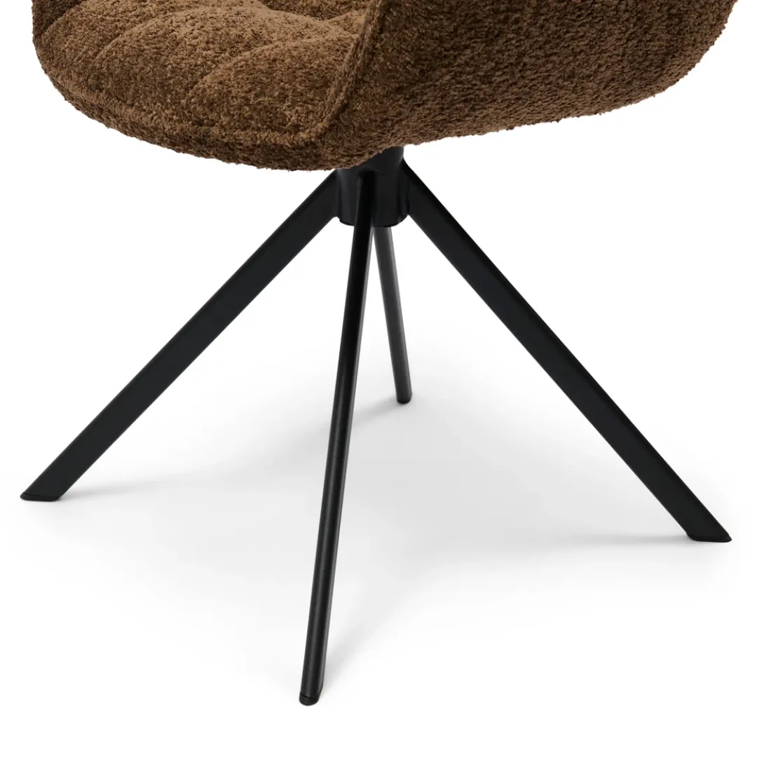 Draaibare eetkamerstoel Carnaby, Umber Brown