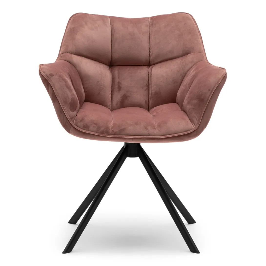 Draaibare Eetkamerstoel Carnaby, Rose Stain, Velvet
