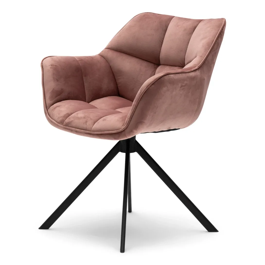 Draaibare Eetkamerstoel Carnaby, Rose Stain, Velvet
