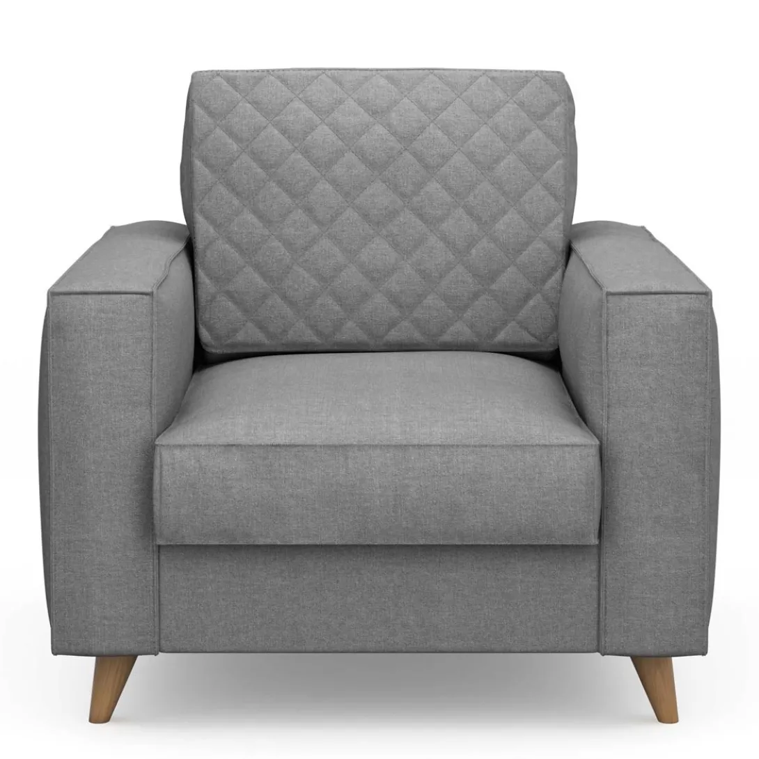Fauteuil Kendall, Grey, Washed Cotton