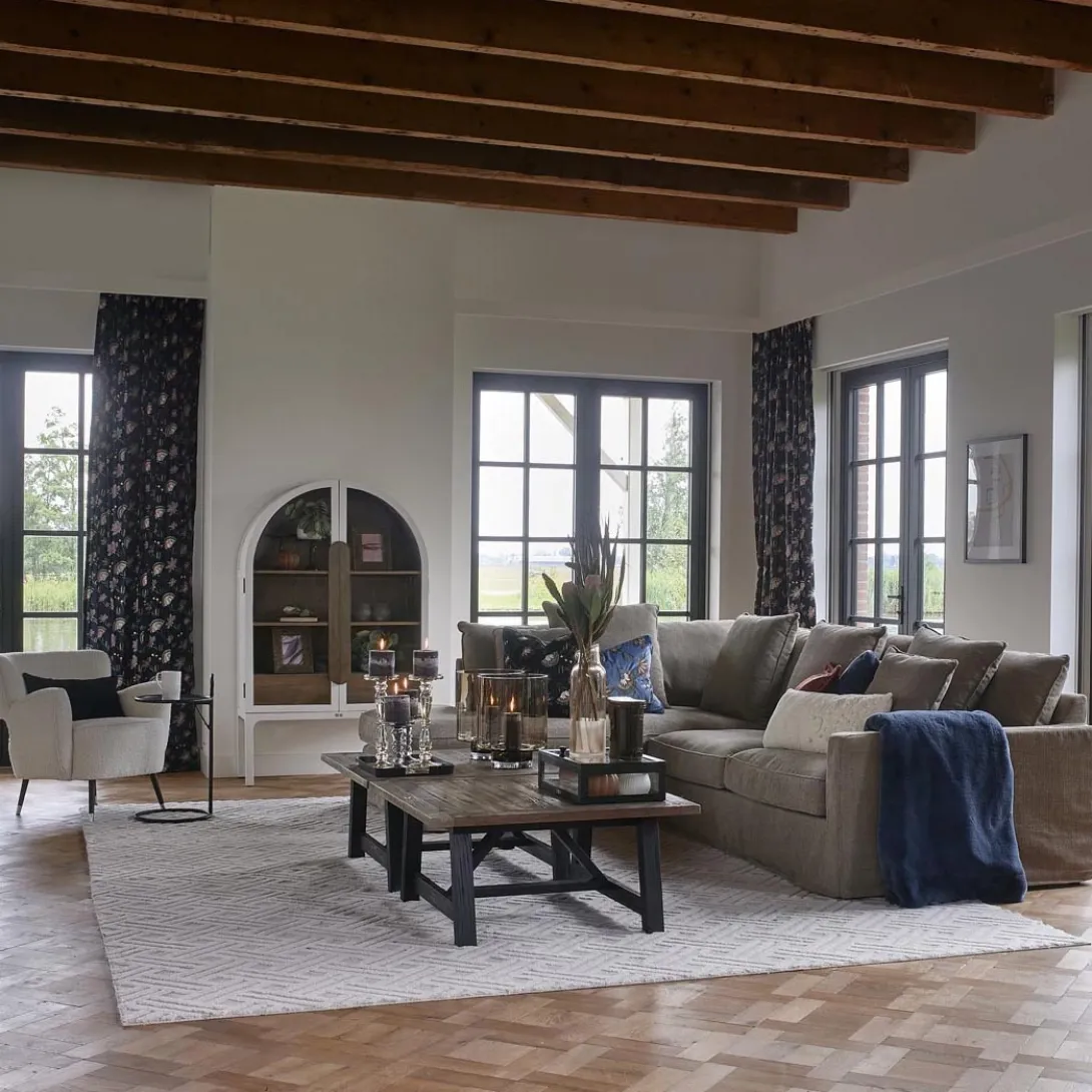 Hoekbank Links Lennox, Melting Silver