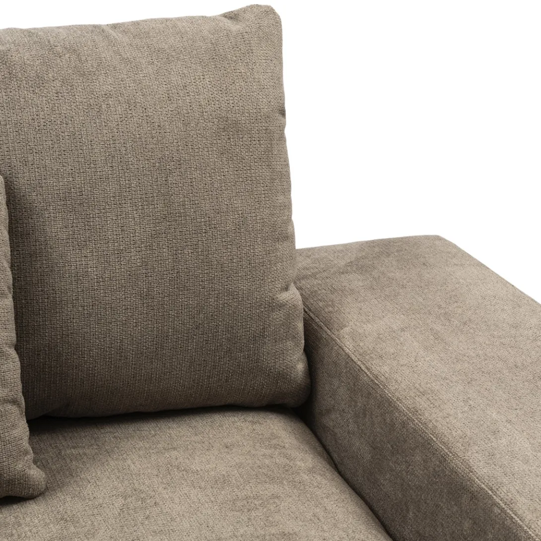 Hoekbank Rechts Vail, Warm Taupe, Chenille Jacquard Vogue