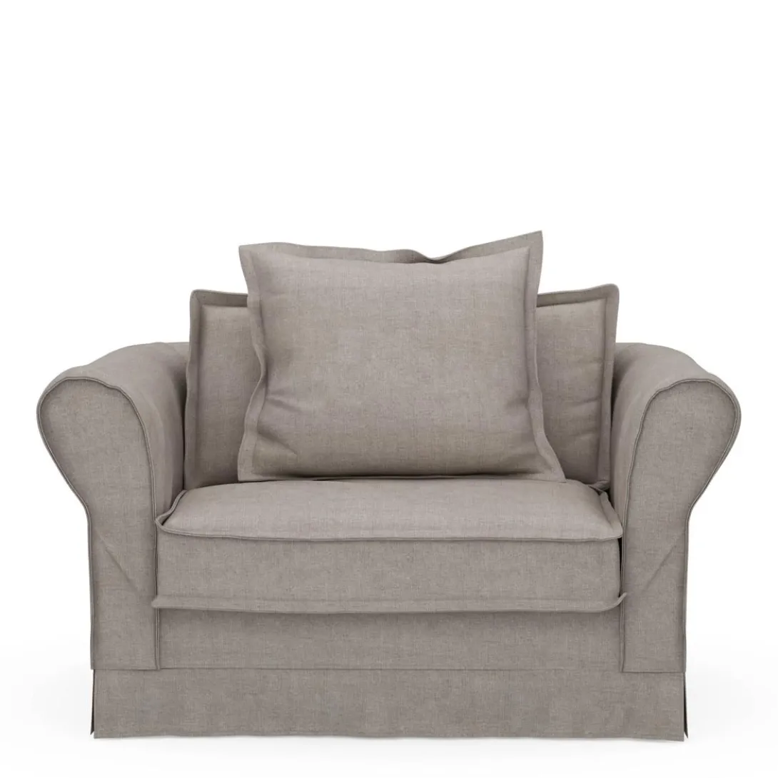 Loveseat Carlton, Stone, Washed Cotton