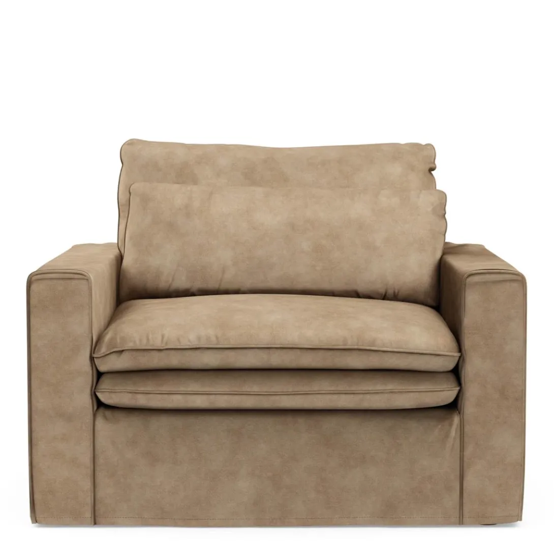 Loveseat Continental, Golden Beige, Velvet