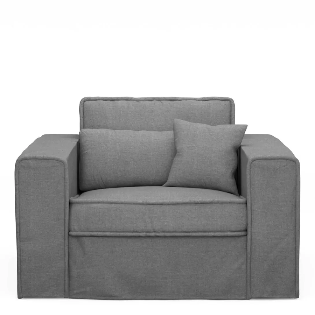 Loveseat Metropolis, Grey, Washed Cotton