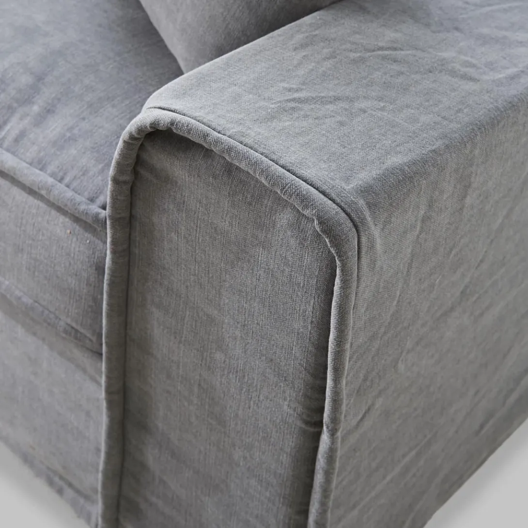 Loveseat Metropolis, Grey, Washed Cotton
