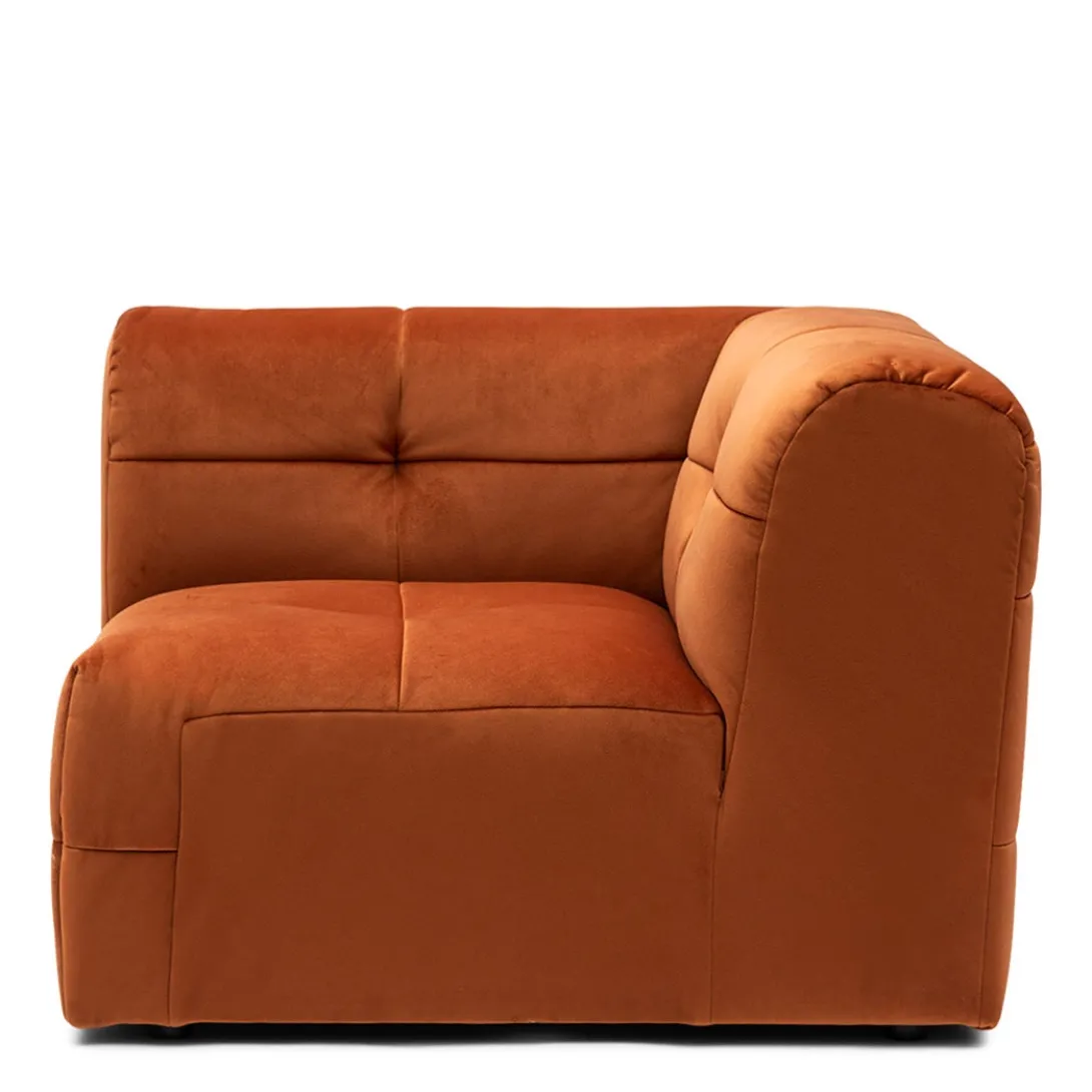 Modulaire Bank The Jones, Hoekelement Rechts, Bombay Brown