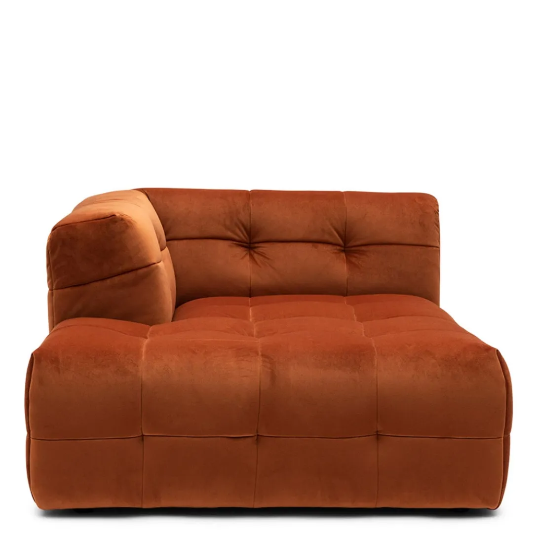 Modulaire Bank The Jones, Chaise Longue Links, Bombay Brown