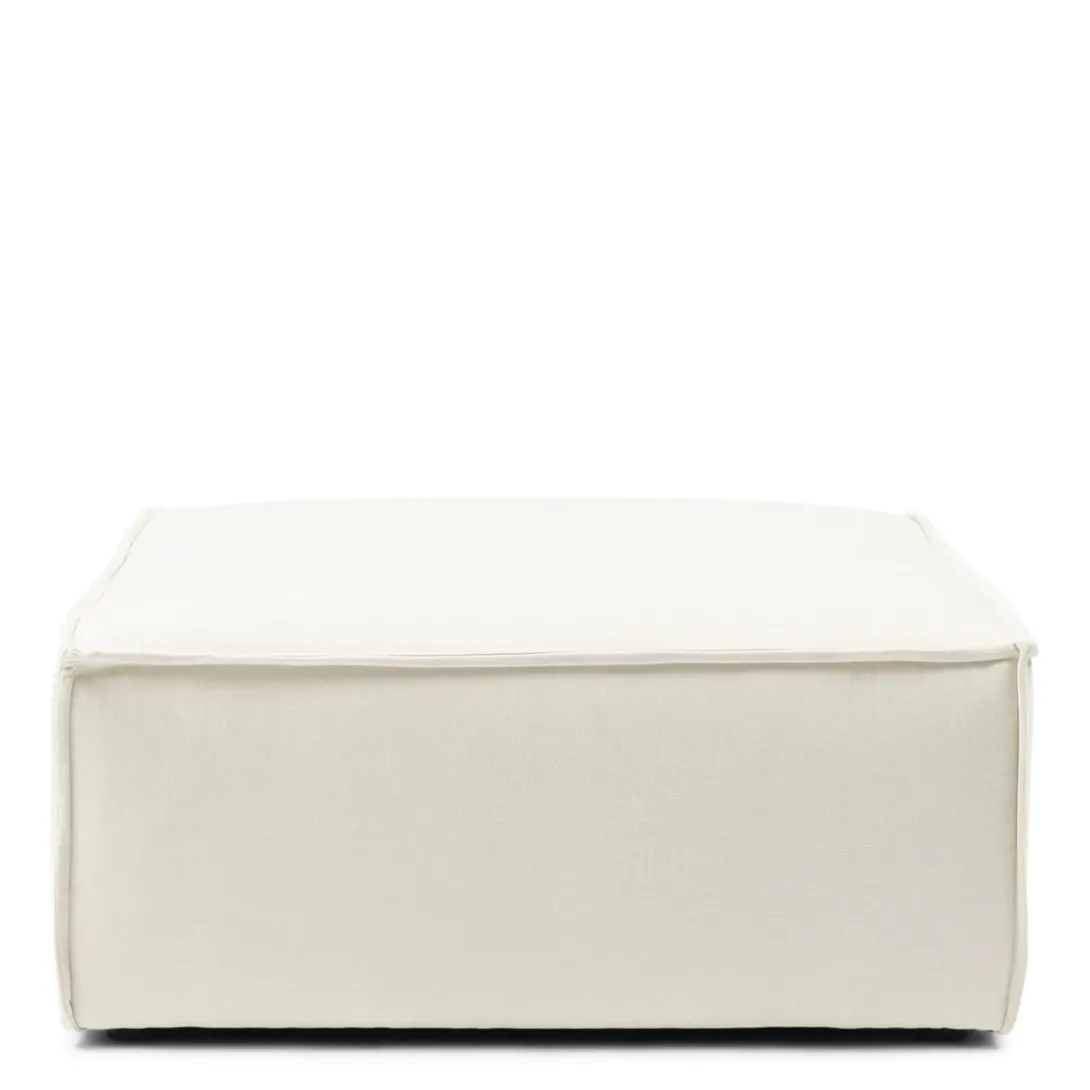 Modulaire Bank Voetenbank The Jagger, Sparkling White, Copperfield Weave