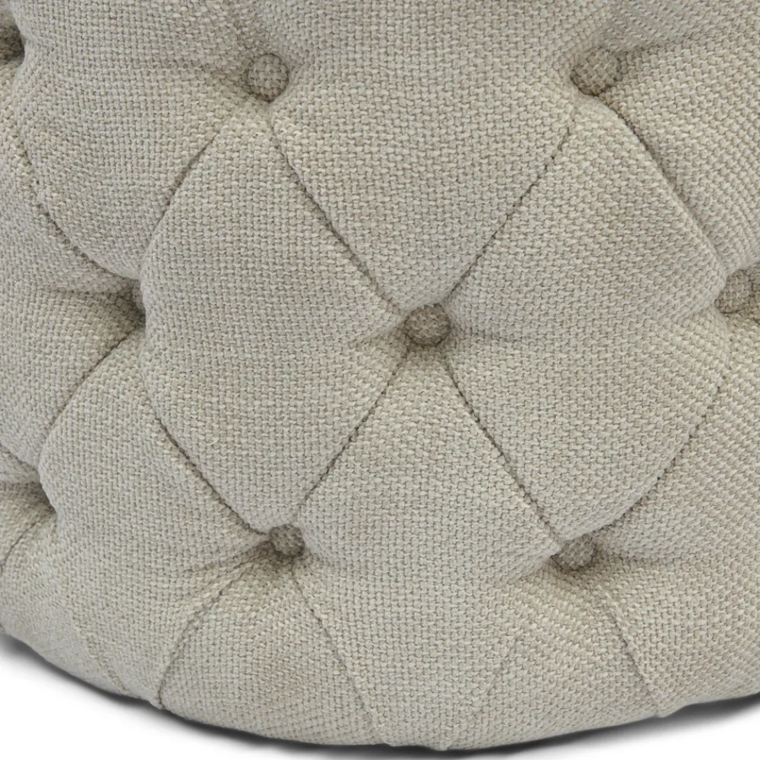 Poef Opera, Antique White, Rich Tweed