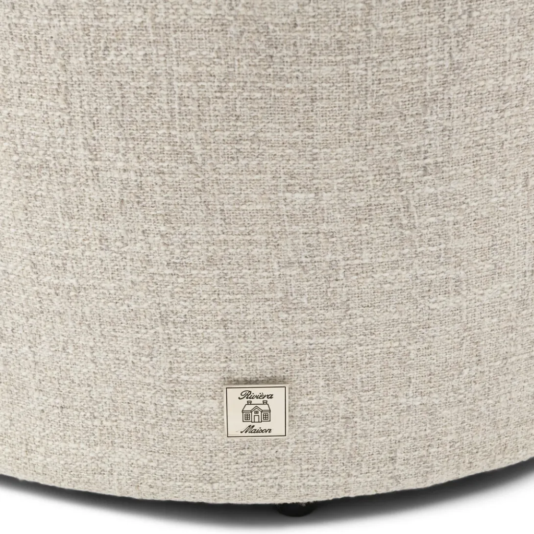 Poef Park Avenue, Antique White, Rich Tweed