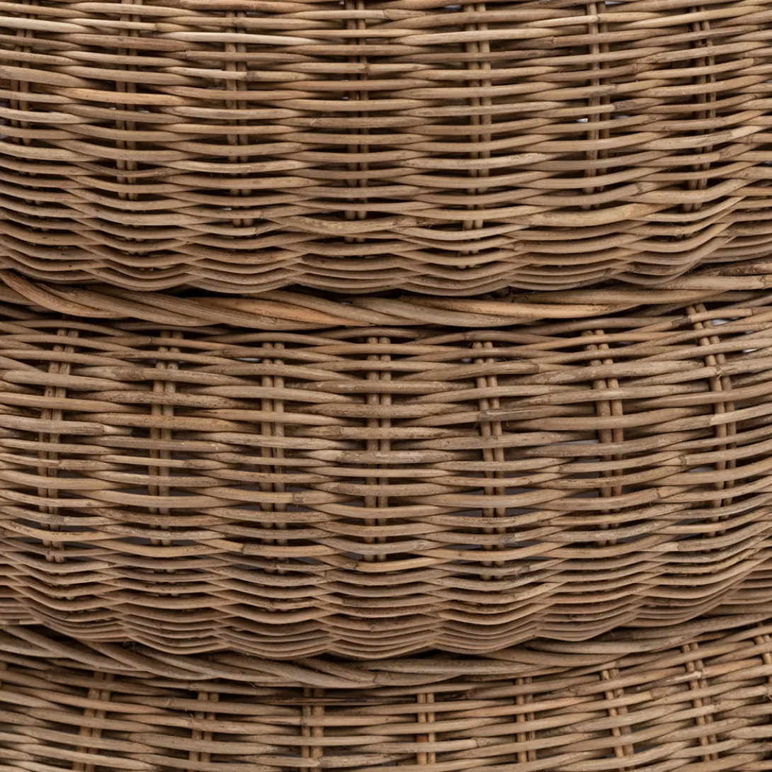 Poef Rustic Rattan Macaron