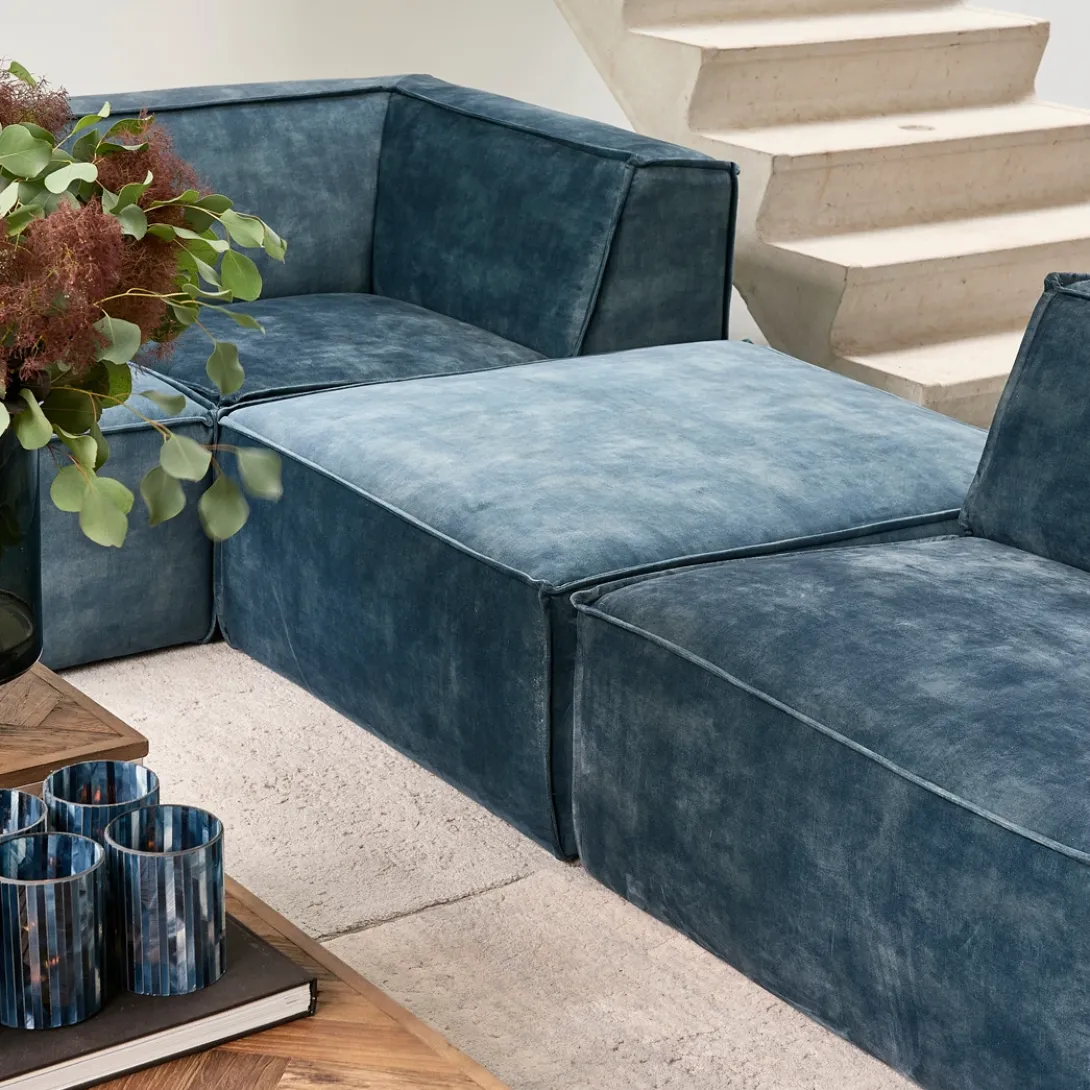 The Jagger Center 125cm, velvet, petrol