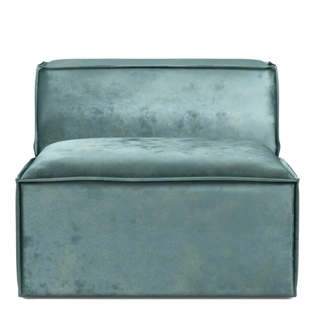 The Jagger Center 95cm, velvet, mineral blue