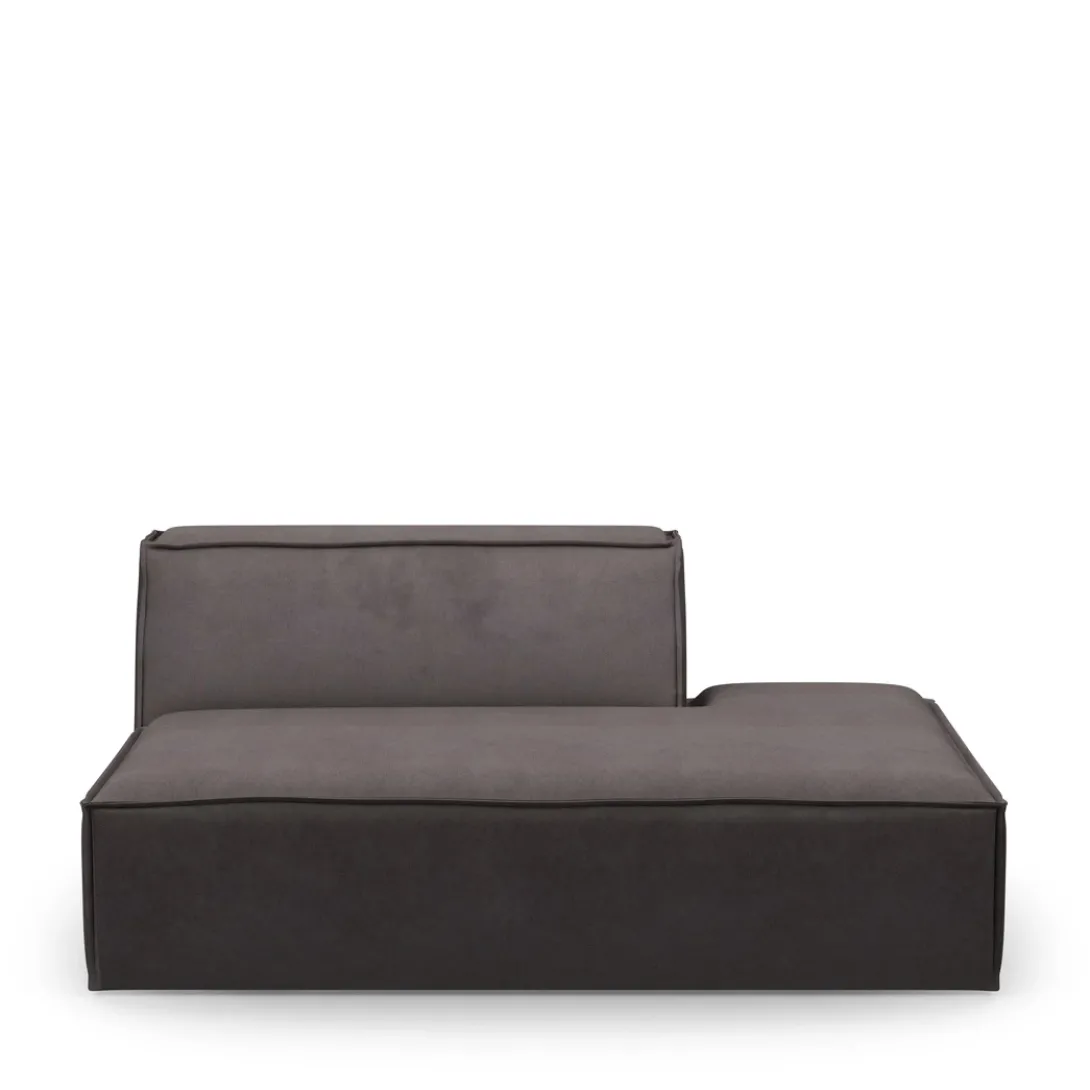 The Jagger Lounger Right, scottish suede, noir