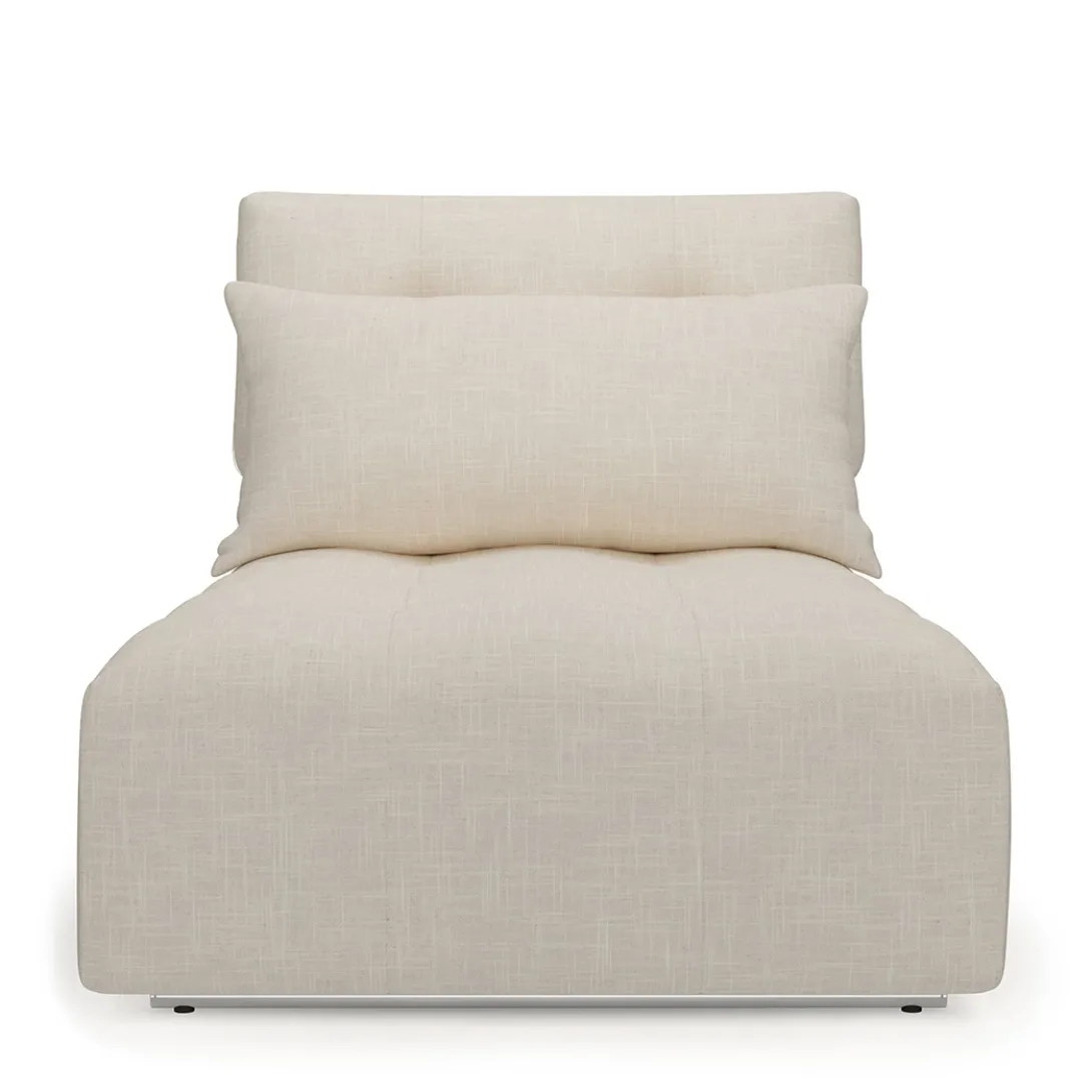 The Mark II Chaise Longue, linen, champagne