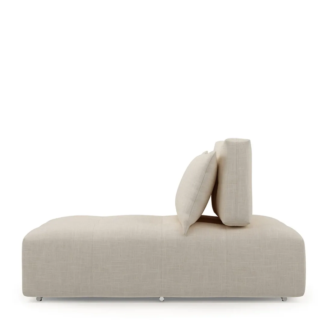The Mark II Chaise Longue, linen, champagne