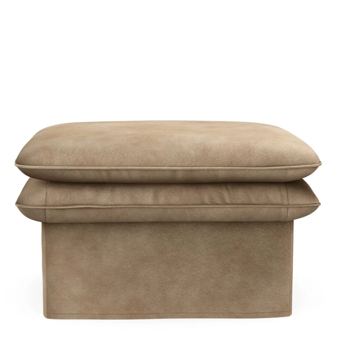 Voetenbank Continental, Golden Beige, 80 x 80