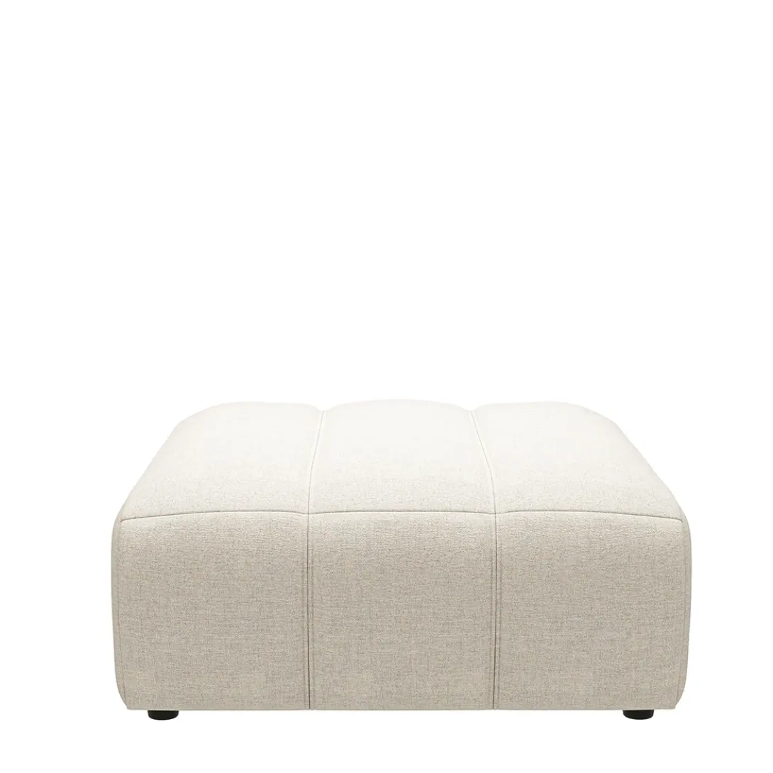 Voetenbank Martinique, Antique White, Rich Tweed