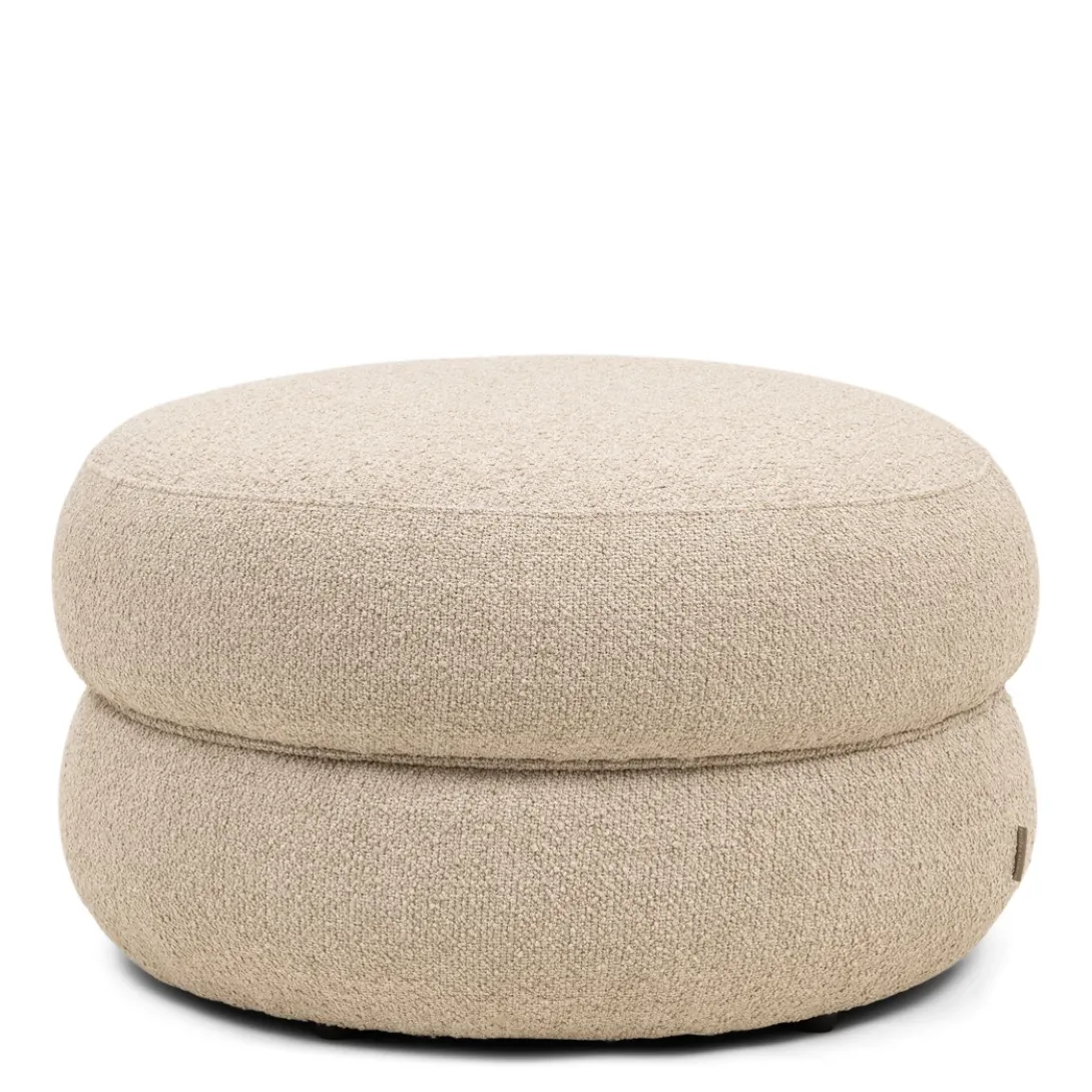 Voetenbank San Remo, Dia 70cm, Natural Grey