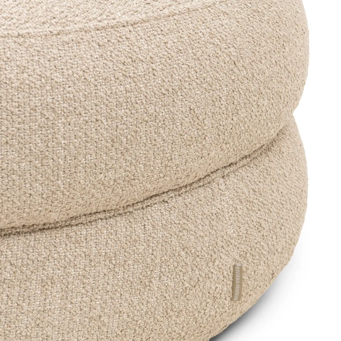 Voetenbank San Remo, Dia 70cm, Natural Grey